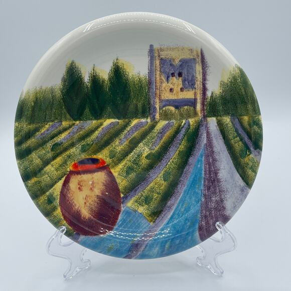 Certified International Provence 8" Plates Linda Montgomery Set 4 - Picture 4 of 9